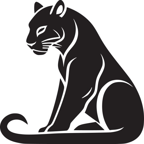 Leopard - minimalist and flat logo Vector Image