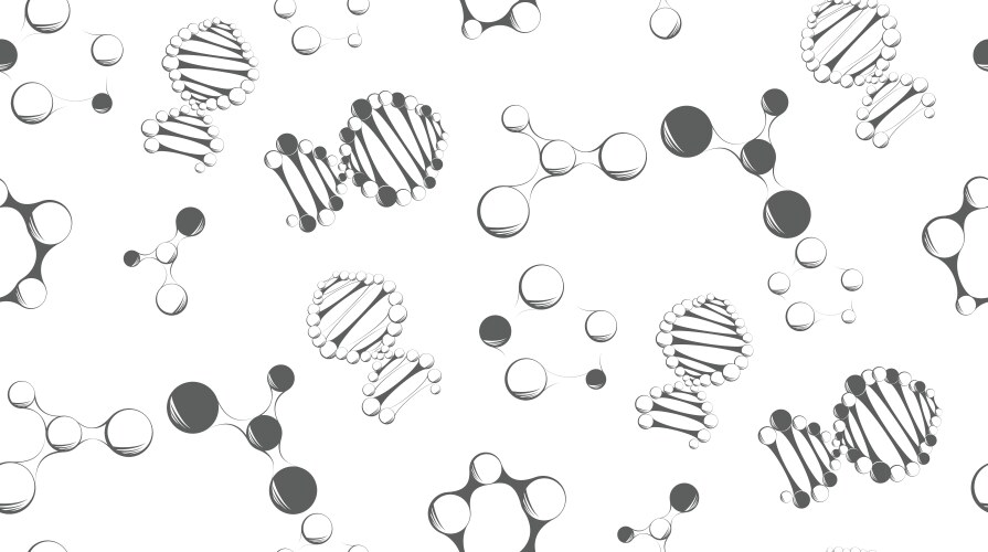 Molecule structure background seamless pattern Vector Image