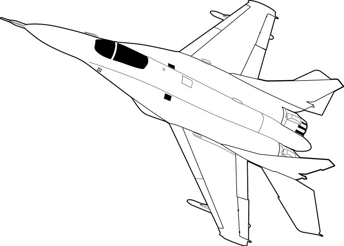 russian jet fighter aircraft vector