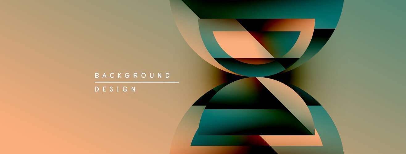 Abstract geometric shapes overlap creating vector image
