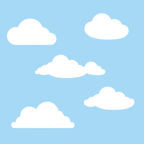 Clouds set render objects vector image