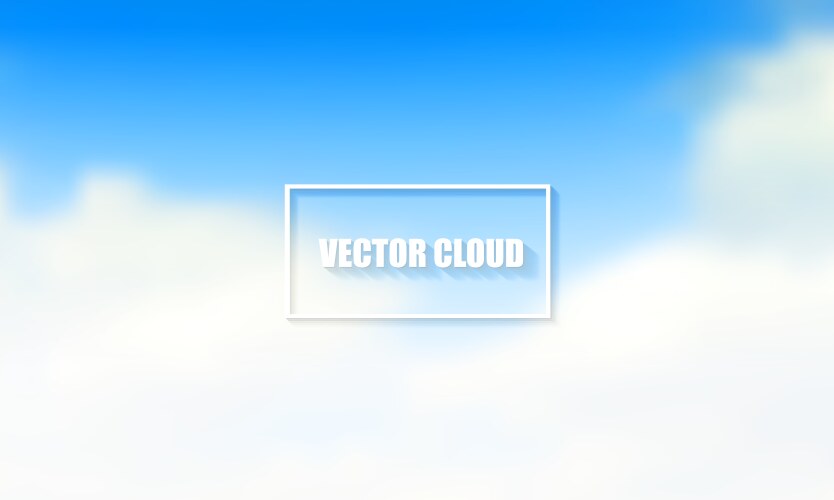 Realistic white clouds smoke on blue sky Vector Image
