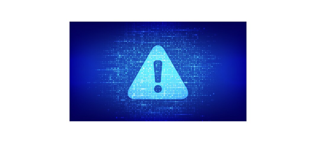Attention symbol made with binary code danger Vector Image