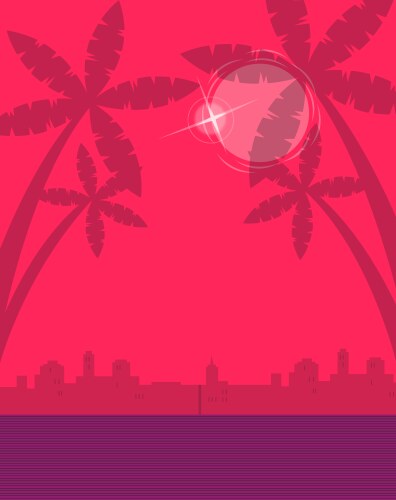 tropical cityscape background vector image