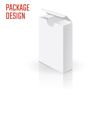 Realistic white package carton box for software Vector Image