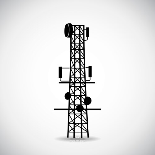 Radio antenna component icon Royalty Free Vector Image