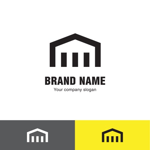 Letter h as a house silhouette building logo Vector Image