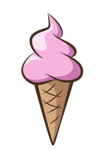 Soft Serve Ice Cream Cone Vector Image