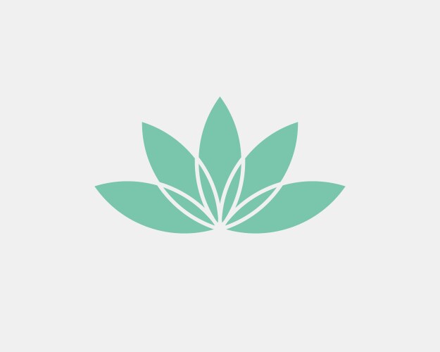 Abstract flower logo design creative lotus symbol Vector Image
