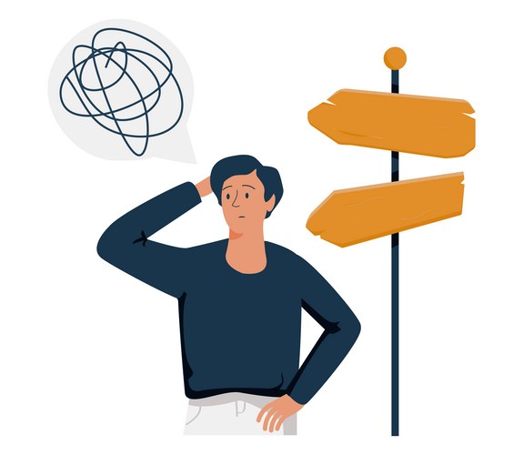 Decision Making: Right vs. Wrong – Royalty-Free Vector | VectorStock