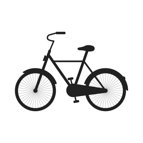 Bicycle icon isolated on white background vector image