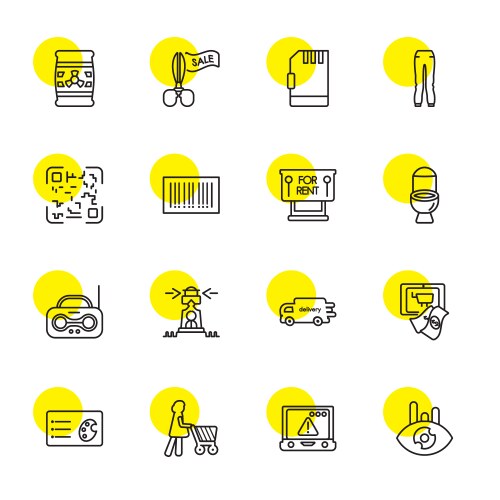 Label icons vector image