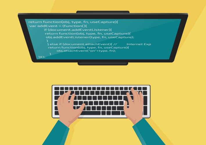Programming Coding Web Development Concept Vector Image
