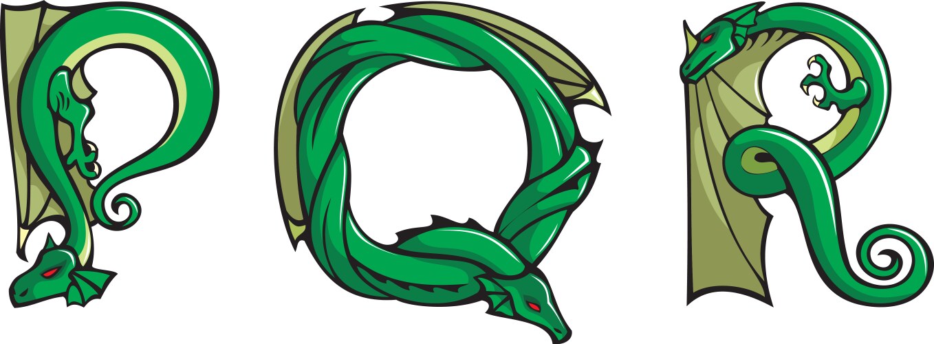 Dragons Alphabet Vector Images (over 1,000)