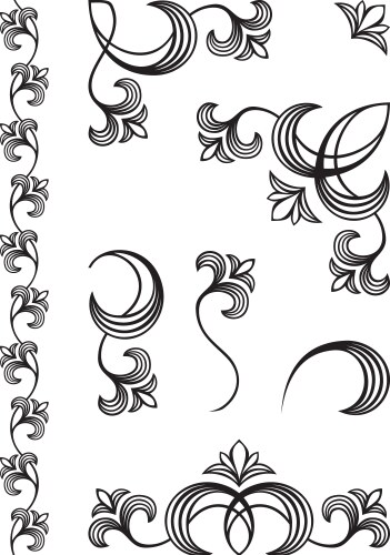 Decorative elements border Royalty Free Vector Image