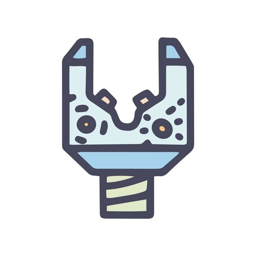 Fishing bite alarm color doodle simple icon Vector Image