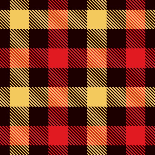 Lumberjack plaid pattern in red and black Vector Image