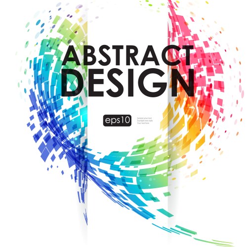 Abstract colorful circle frame Royalty Free Vector Image