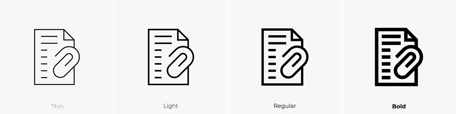 Form icon thin light regular and bold style Vector Image