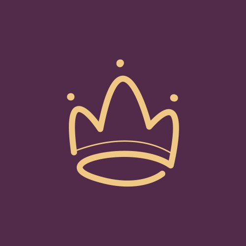 abstract crown logo design vector