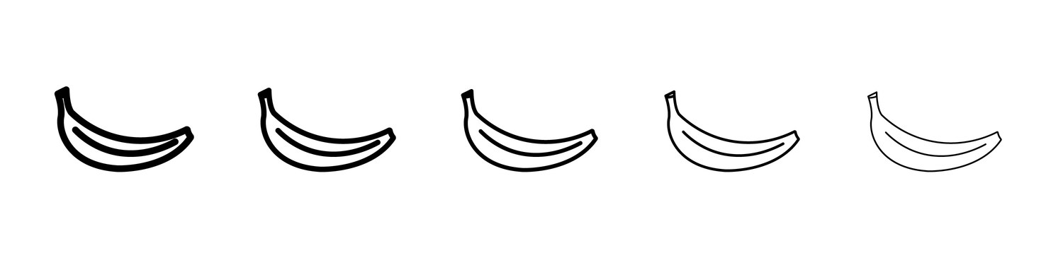 Banana Icon - Flat Style Vector Image