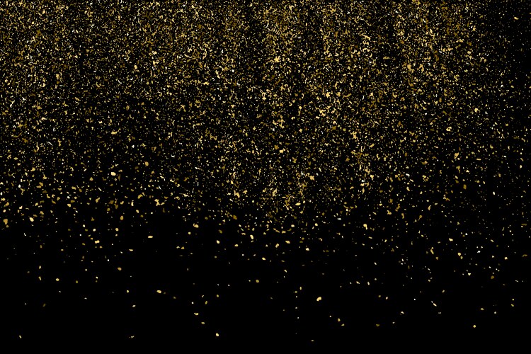 Glitter background gold garlands falling down Vector Image