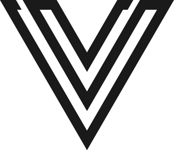 letter v logo design vector