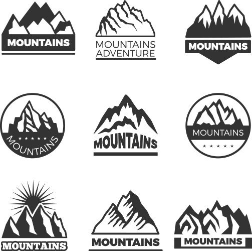 Mountain Label Set Vector Image