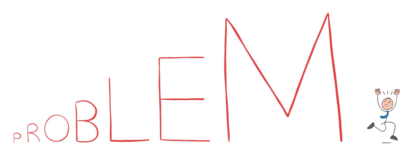 Stickman Running from Problem Vector Image