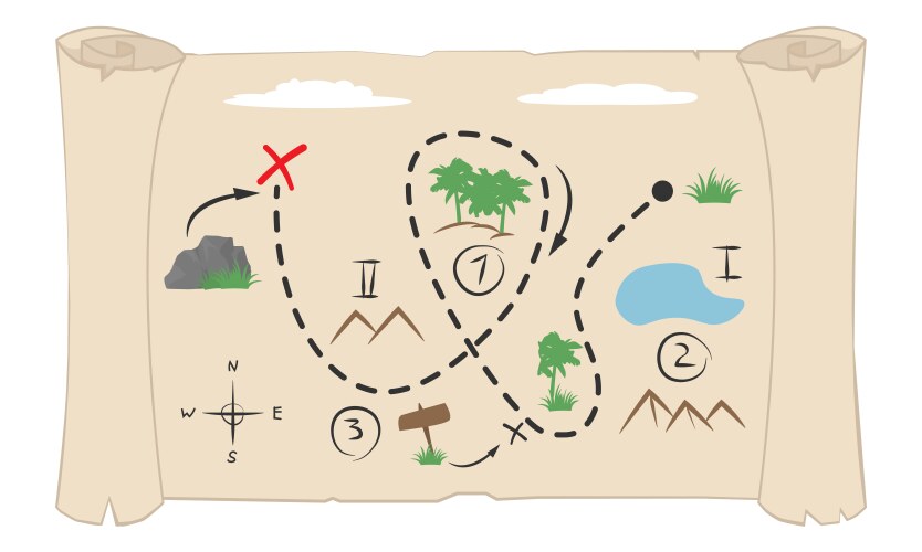 Treasure Map Template Vector Images (over 610)
