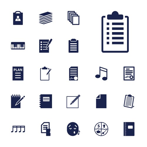 Note icons vector image