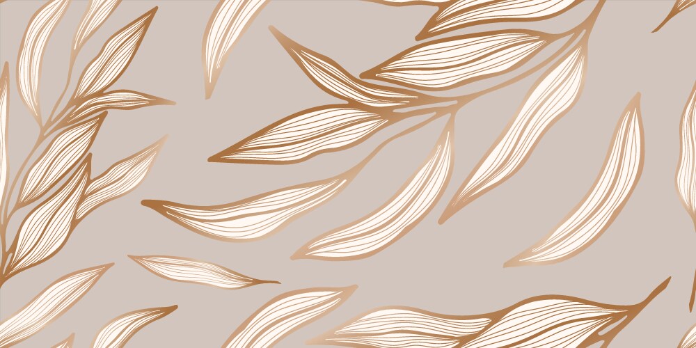 Seamless loopable pattern with hand drawn leaves Vector Image