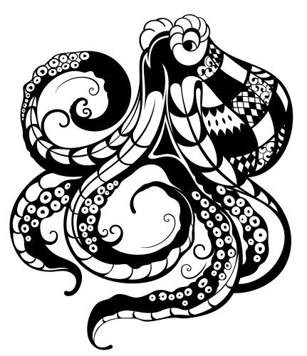 Heraldic sea monsters Royalty Free Vector Image