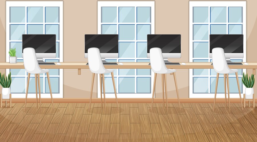 Modern office design Royalty Free Vector Image