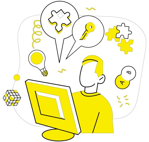 Problem solving metaphorically vector image