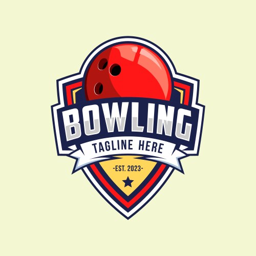 Bowling Logo Template Vector Image