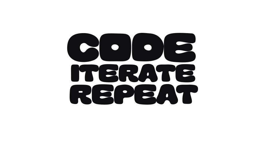 Phrase quote with text code iterate repeat in bold vektorbild