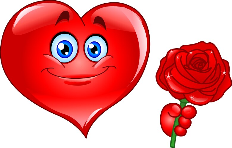 Heart shaped rose Royalty Free Vector Image - VectorStock