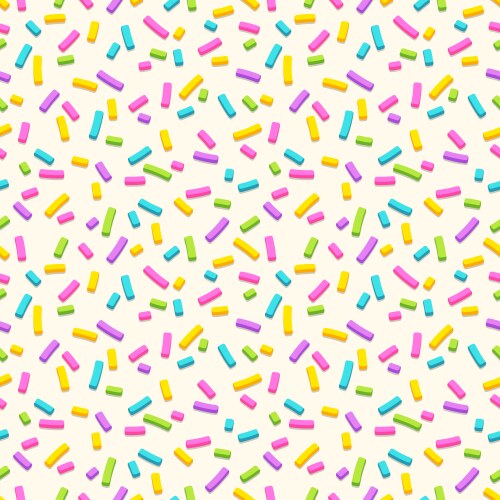 Colorful confetti sprinkles seamless pattern Vector Image