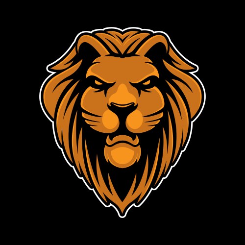 lion mascot esport logo design vector image