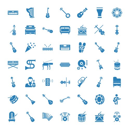 acoustic icons vector