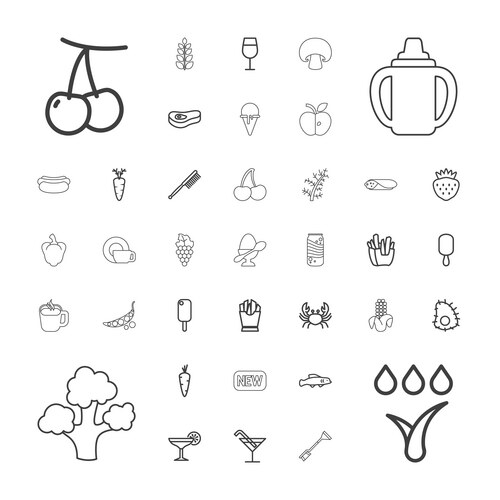 33 fresh icons (36892013) – Free Vector | VectorStock