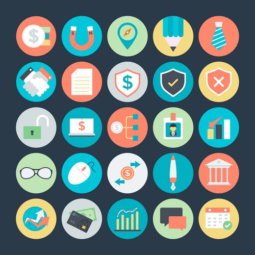 Finance icons 4 Vector Image