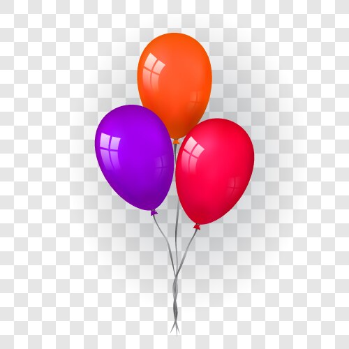 Balloon isolated on a transparent Royalty Free Vector Image