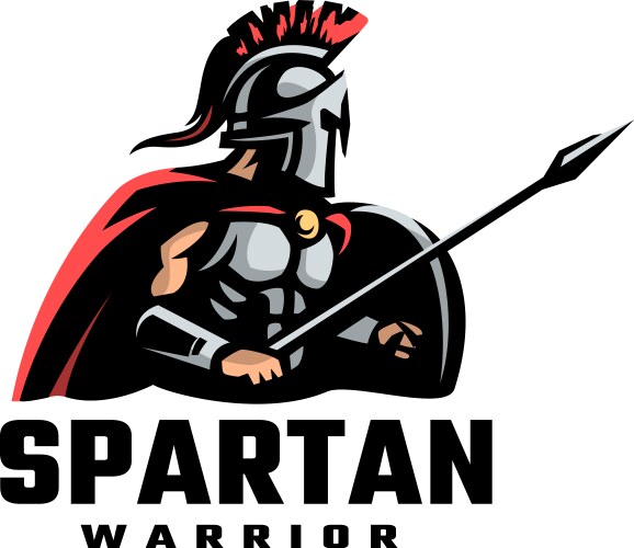 Warrior of sparta emblem logo Vector Image