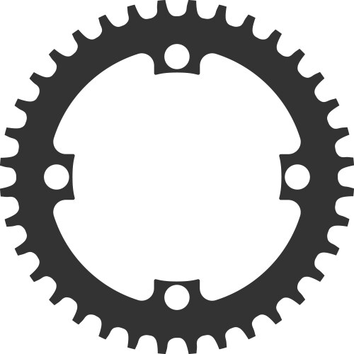 36 Tooth Bicycle Chainring - Isolated vector image
