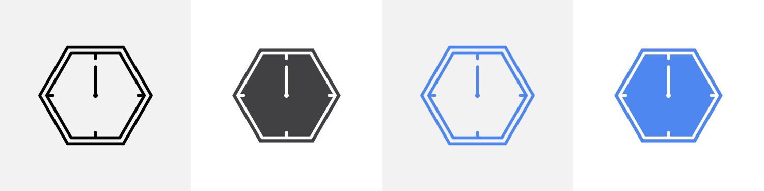 Clock icon set use for web ui or app vector image