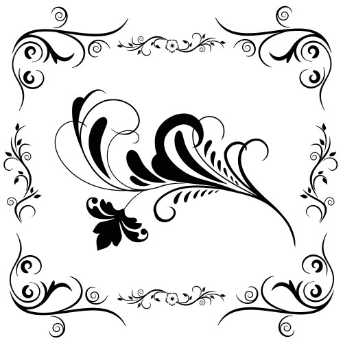 Floral circle frame Royalty Free Vector Image - VectorStock