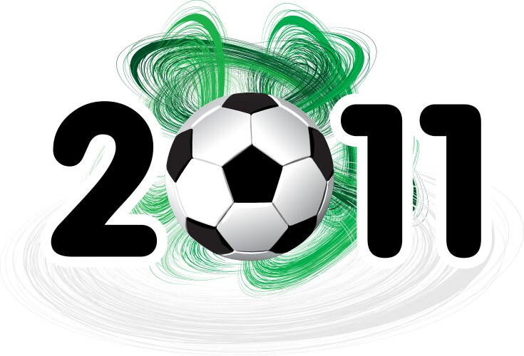Soccer Ball - White and Green Vector Image