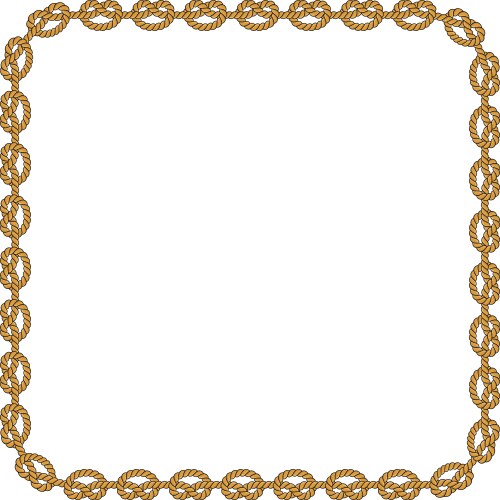 Square rope frame isolated on white background Vector Image